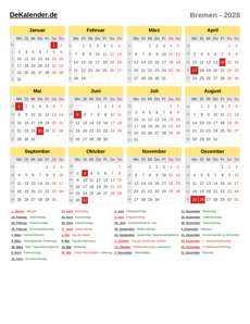Kalender 2028