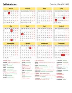 Kalender 2025