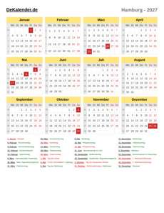 Kalender 2027
