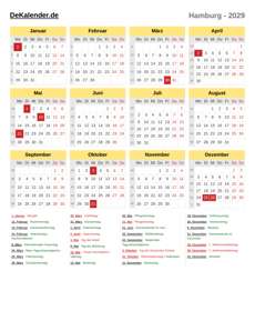 Kalender 2029