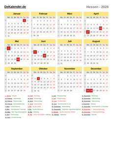 Kalender 2028