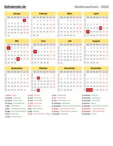 Kalender 2028