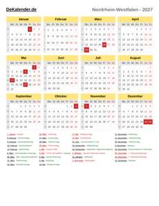 Kalender 2027