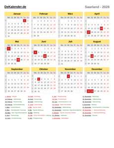 Kalender 2028