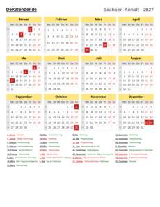 Kalender 2027
