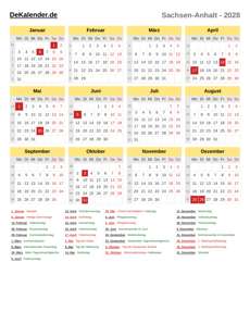 Kalender 2028
