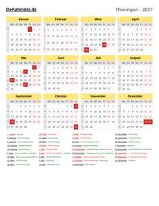 Kalender 2027